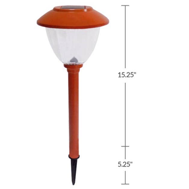 OutdoorSolarOutlet - Wholesale Outdoor/Lawn Light - Energizer 10Pack Solar LED Pathway Lights Outdoor-Stainless Steel(Tangerine)