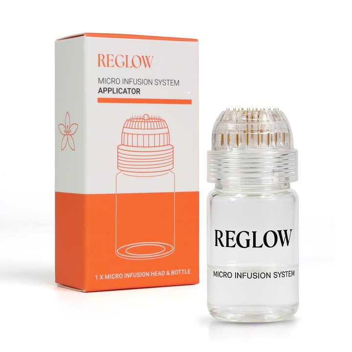 ReGlow Micro-Infusion Applicator Replacement – 1 Reusable Reservoir & 1 Applicator Head – Professional At-Home Surface Stimulation Tool for Enhanced Serum Delivery for wholesale by ReGlow