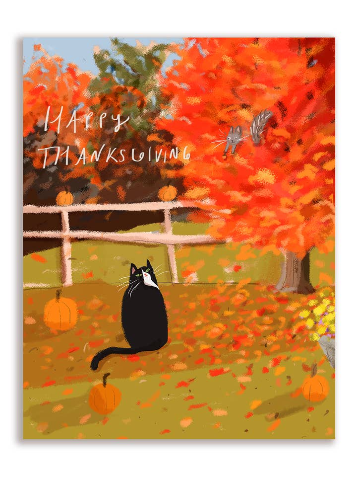 Glad Thanksgiving-kort - Fall Vibes for engroshandel hos The Dancing Cat