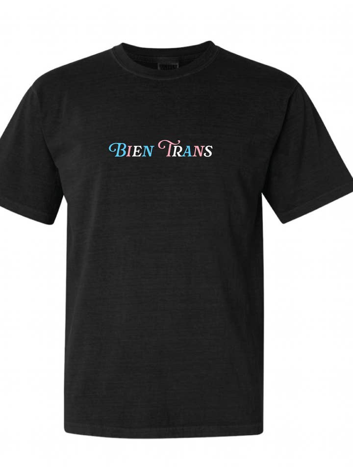 Bien Trans Maglietta Nera (Ricamata) '24 per la vendita all'ingrosso da parte di Jen Zeano Designs