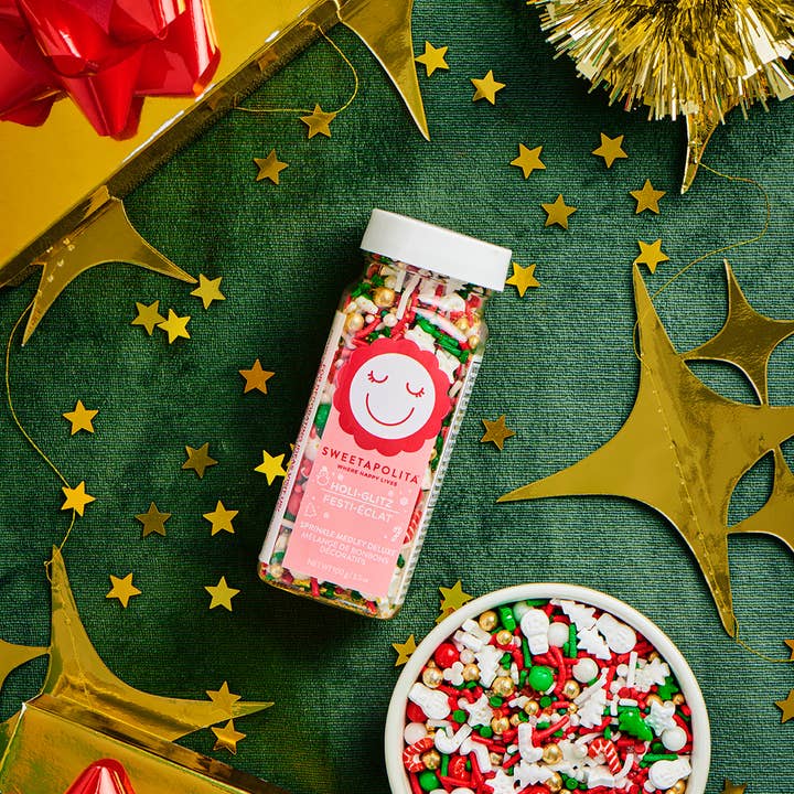 Sweetapolita - Wholesale Sprinkles - HOLI-GLITZ SPRINKLE MEDLEY DELUXE 4oz Bottle 0