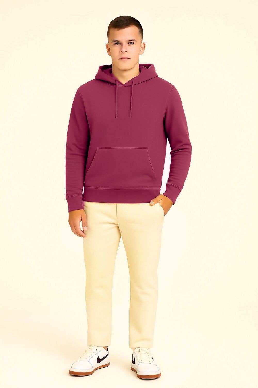 justyouroutfit - Wholesale Hoodie - Men's - BASIC FLEECE PULLOVER HOODIE9