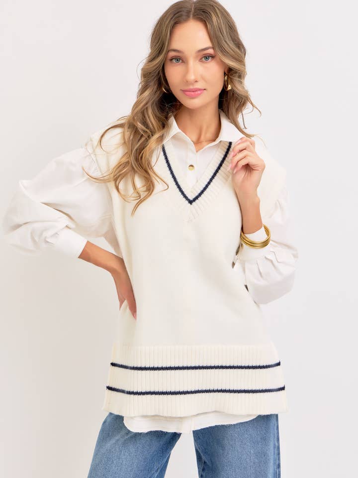 Sweet Lovely by Jen - Wholesale Knit Sweater - Women's - EFFORTLESSLY ESSENTIAL KNIT TOP/VEST