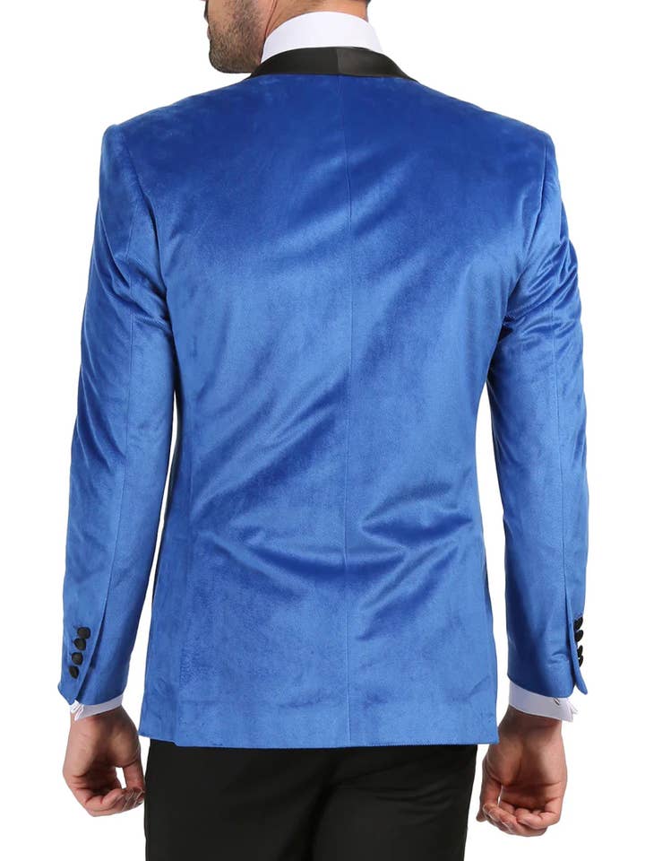 Ferrecci - Wholesale Blazer - Men's - Ferrecci - Enzo Men's Velvet Slim Fit Shawl Tuxedo Blazer62
