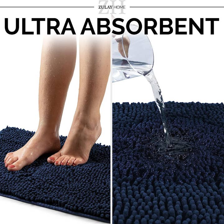 Zulay Kitchen – wholesale Bath mat – Soft Shaggy Bathroom Rug (30x20)