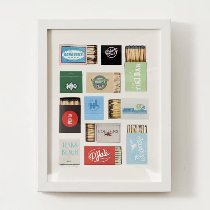 Jersey Shore Matchbox Print; New Jersey Wall Art Poster for wholesale by Coastal Ave. Design