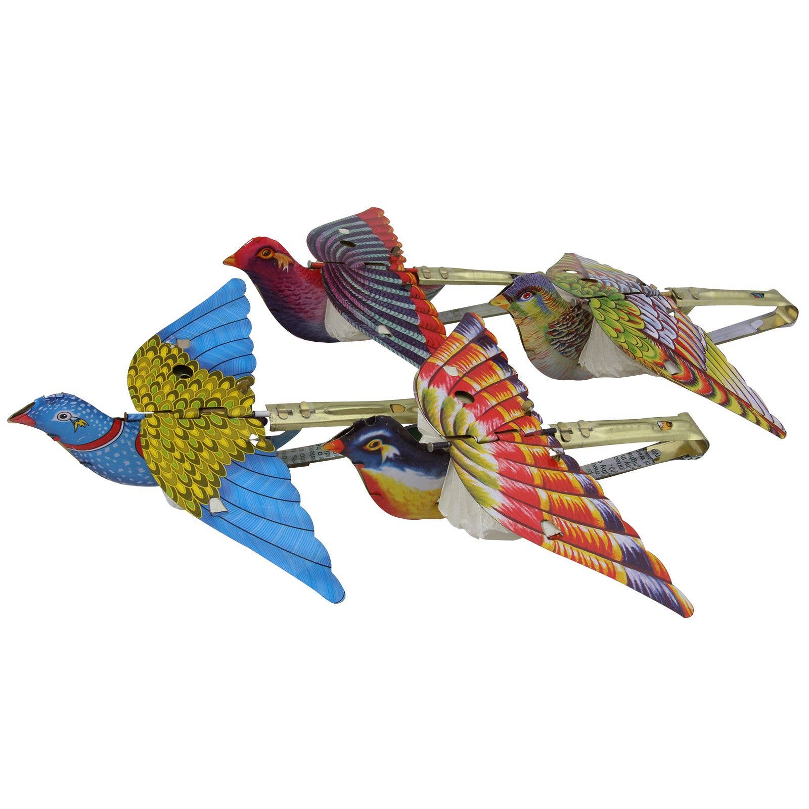 Tribal Trade GmbH - Wholesale Decorative Figurine - 7-piece set of tin toy birds whistling sparrow tin bird3