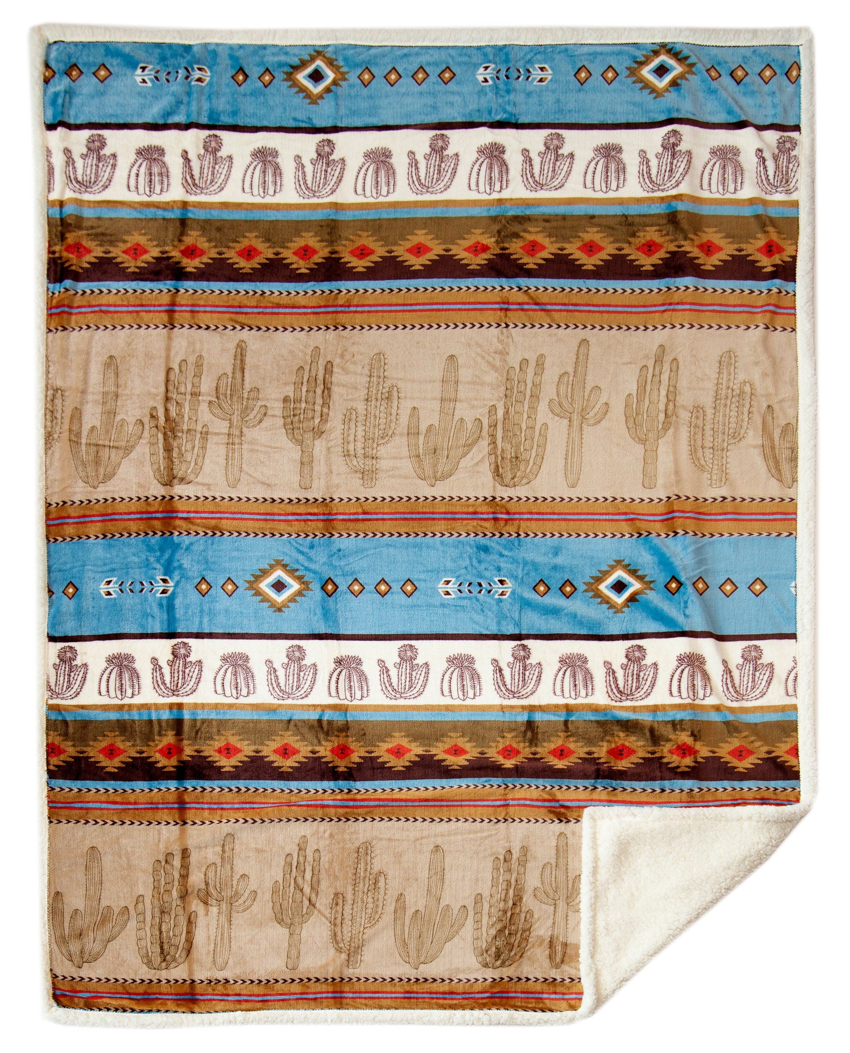 Linen Mart - Wholesale Throw Blanket - Cactus Plush Throw1