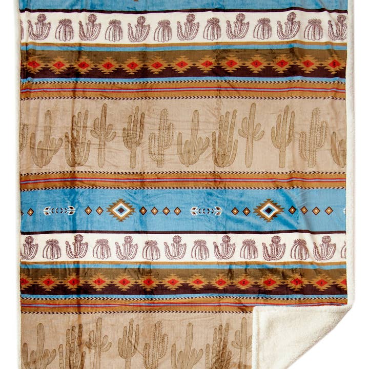 Linen Mart - Wholesale Throw blanket - Cactus Plush Throw1
