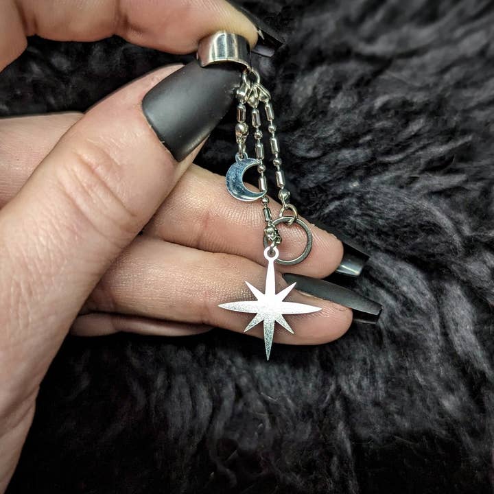 NYX Orecchino Pendente / Acciaio Inossidabile per la vendita all'ingrosso da parte di DARKSTAR MACHINATIONS