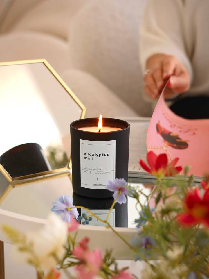Vela de soja grande Eucalyptus Mint para venta al por mayor de Den Perfect