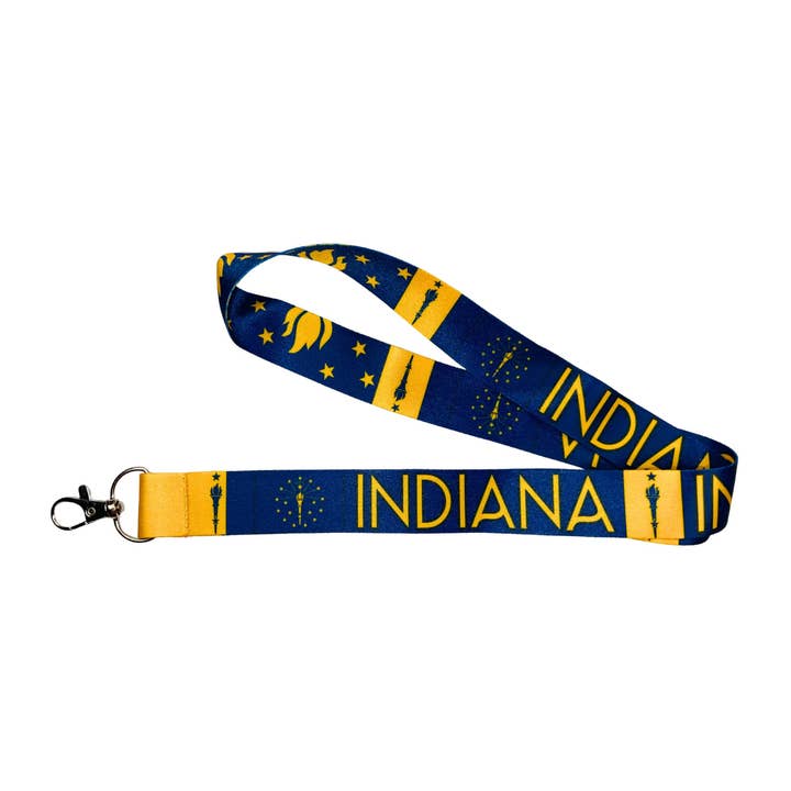 Lanyard - State Flag Indiana - USA - L073 for wholesale by Worldwide Souvenirs