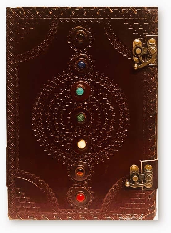 VPS Stones Inc. – wholesale Journal/diary – Large Leather Journal 7 Chakra Stone1
