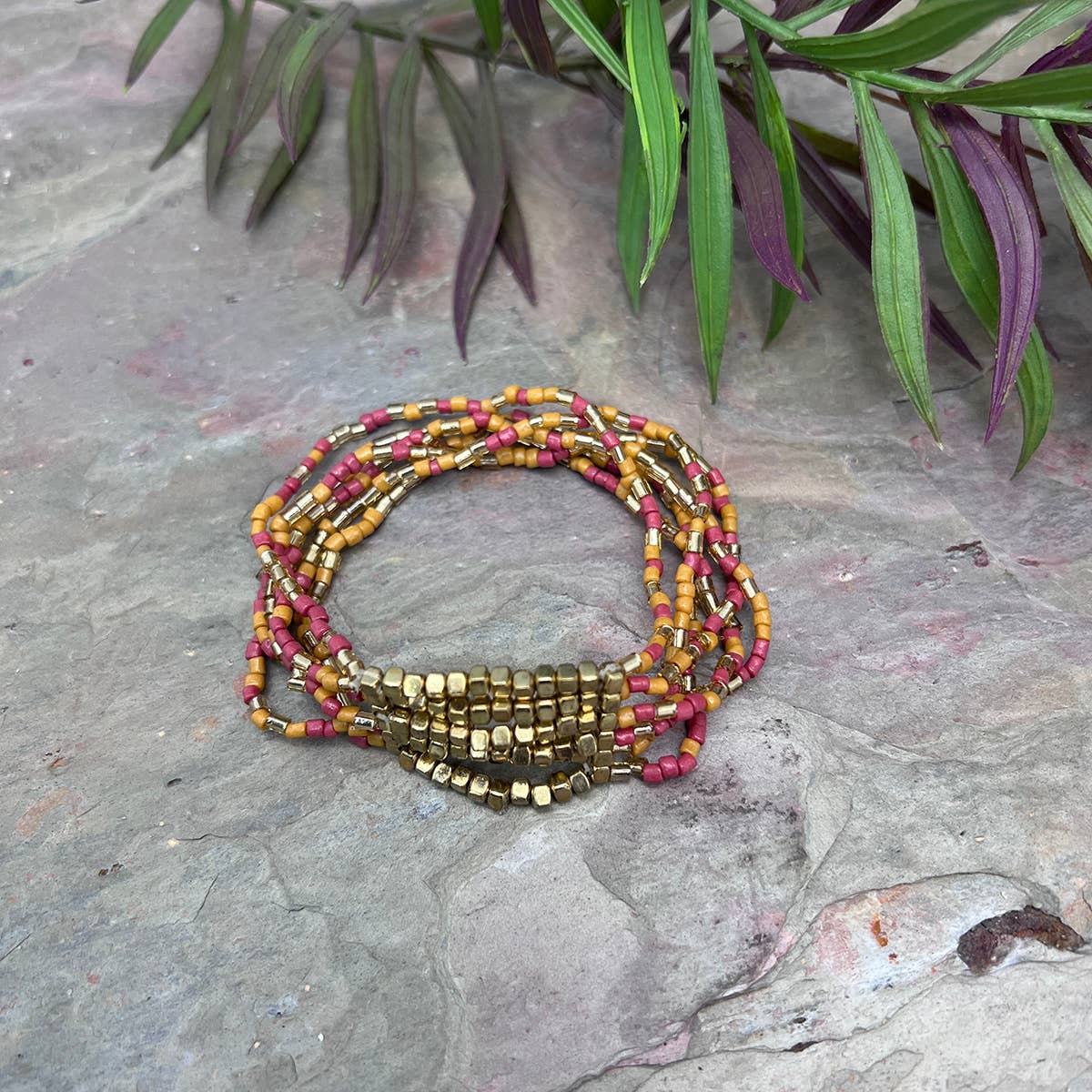 Anju Jewelry - Wholesale Beaded Bracelet - Seed Bead Stretch Statement Bracelets- Multiple Color Styles17