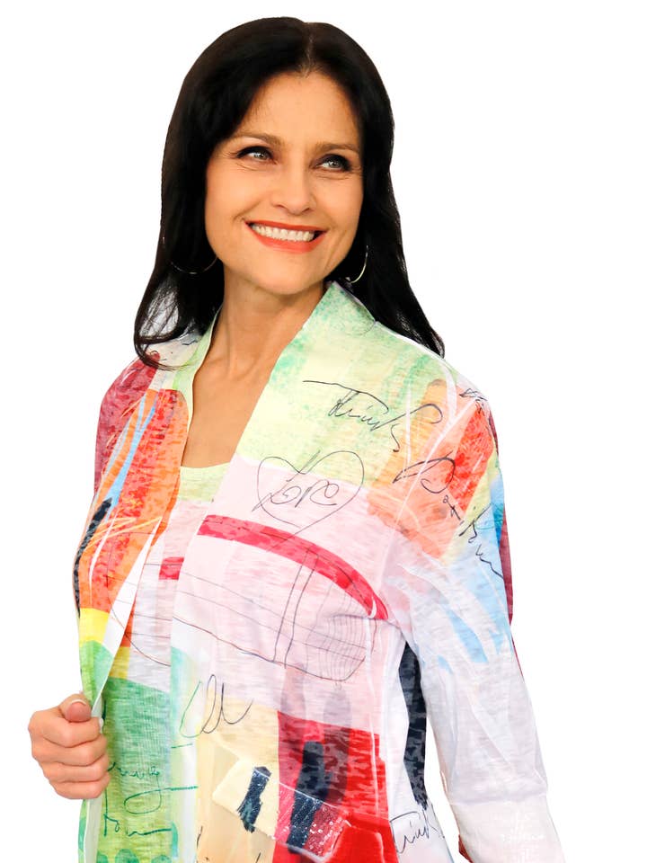 289P806 2-teiliges Set mit 3/4-Ärmel-Cardigan mit Taschen für den Großhandel von Impulse California