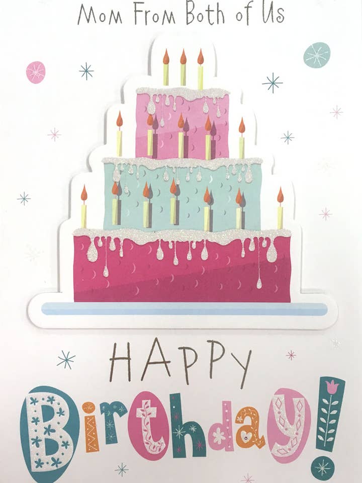 RDG Birthday Greeting Cards - Mom/From Both (3pk) 19815 for wholesale by A-Line Greetings