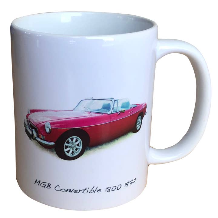 MGB Convertible 1800 1972 - 11oz Printed Ceramic Mug for wholesale by Witherden's Workshop