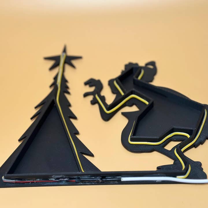 <3 Studio – wholesale Juldekoration – Festlig USB-dimmerlampa med Grinch-silhuett för juldekoration