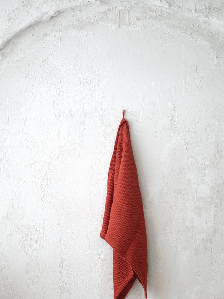 Bath Linen Waffle Towel TW002 In Cinnamon Stick Colour for wholesale by Unique Linen