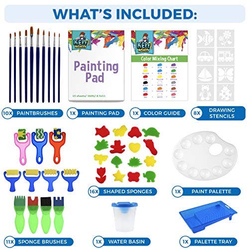 Keff Creations – wholesale Art set – Child & baby – 91-Piece Kids Art Painting Kit for Kids and Toddlers2