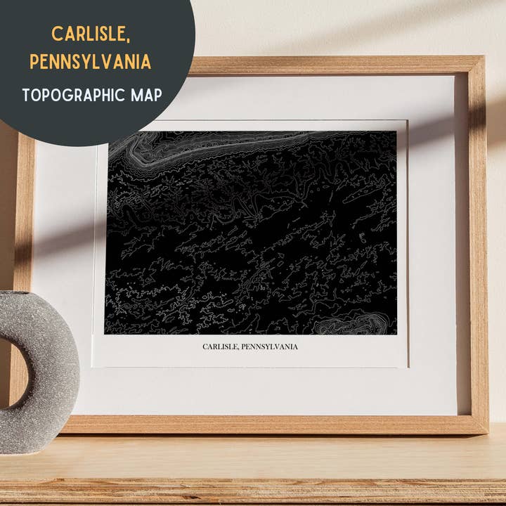 Carlisle, Pennsylvania, stampa mappa topografica | 26 colori per la vendita all'ingrosso da parte di Map Maiden