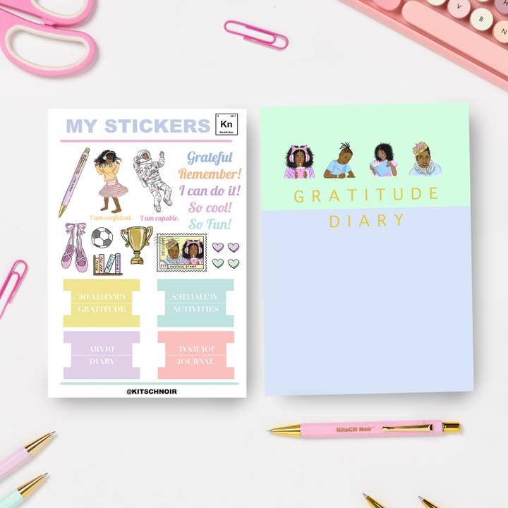 Tagebuch der Dankbarkeit für Kinder für den Großhandel von KitsCH Noir