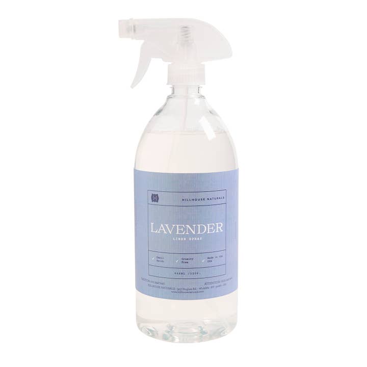 Lavender Linen Spray 1 liter Ctn. 6 for wholesale by Hillhouse Naturals/Field+Fleur