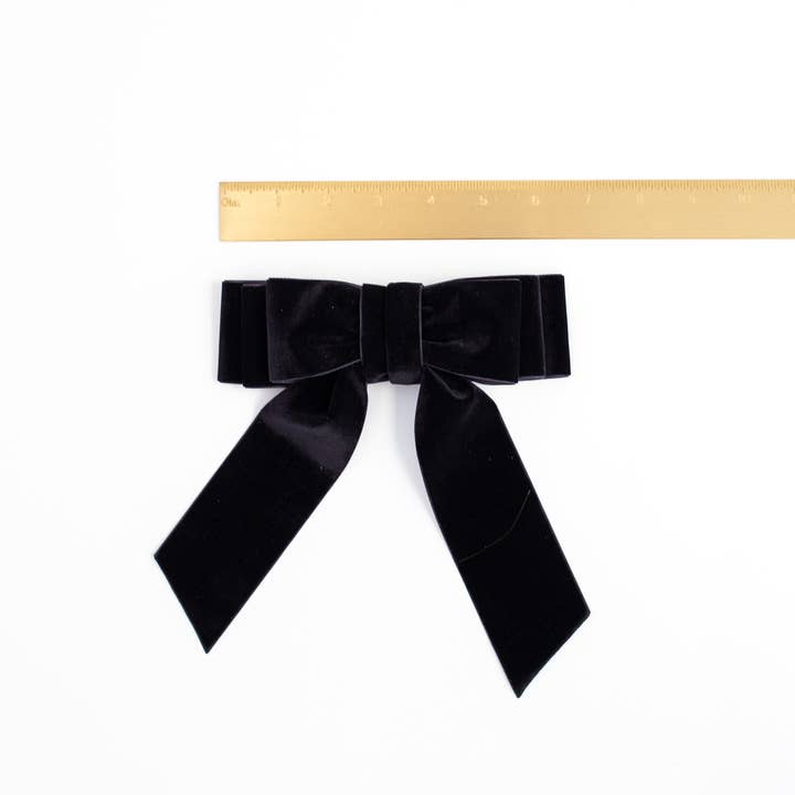 Grace & Grandeur - Wholesale Hair Bow - Women's - Luxe Velvet Oversized Hair Bow Barrette | Grace Bow6