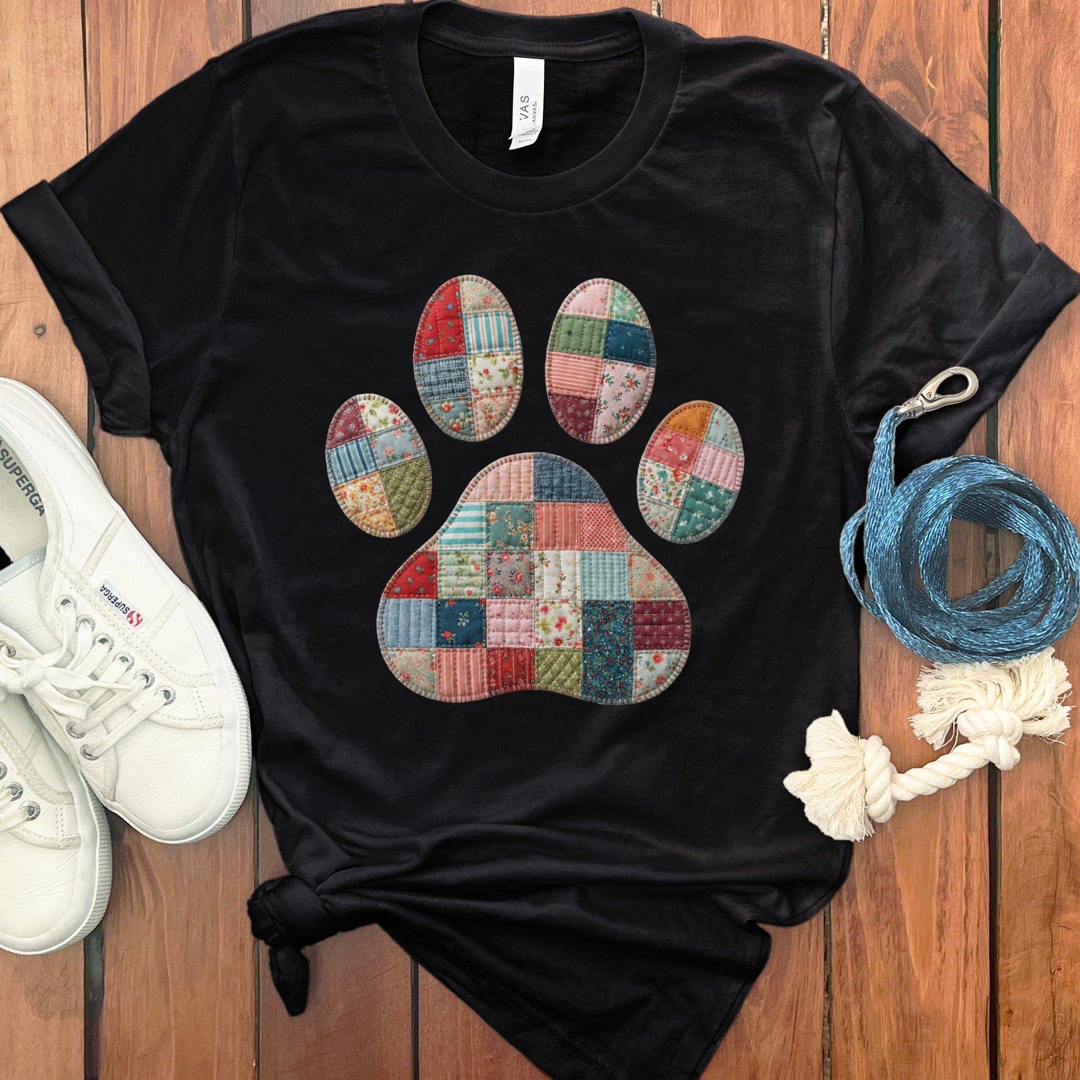 Puppy Jo - Wholesale Screen Printed T-Shirt - Women's - Faux Quilt Paw T-Shirt5