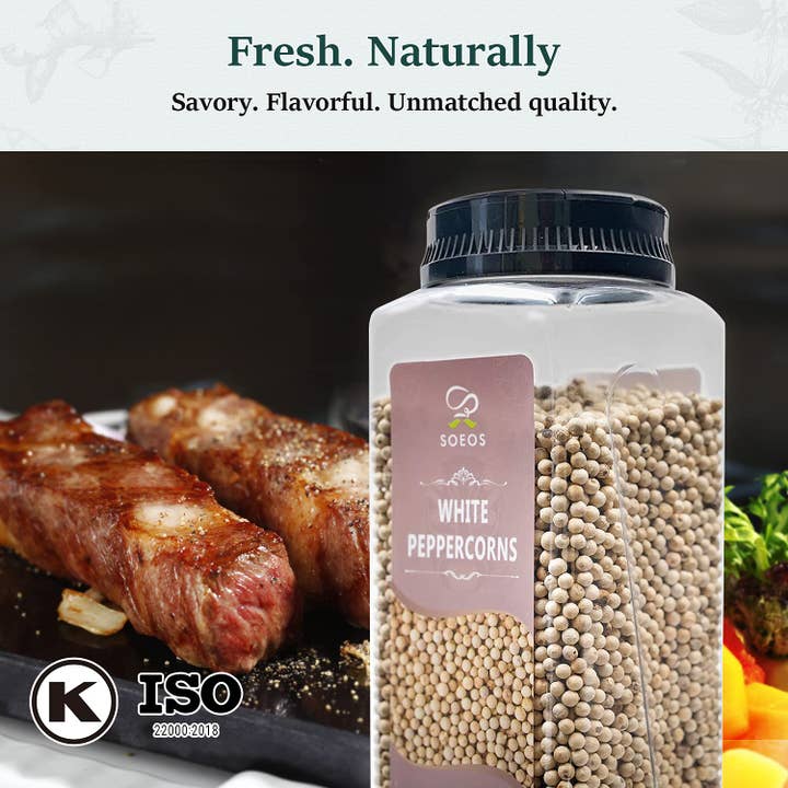 soeos - Wholesale Pepper/peppercorns - Soeos Whole White Peppercorns, 18 oz7
