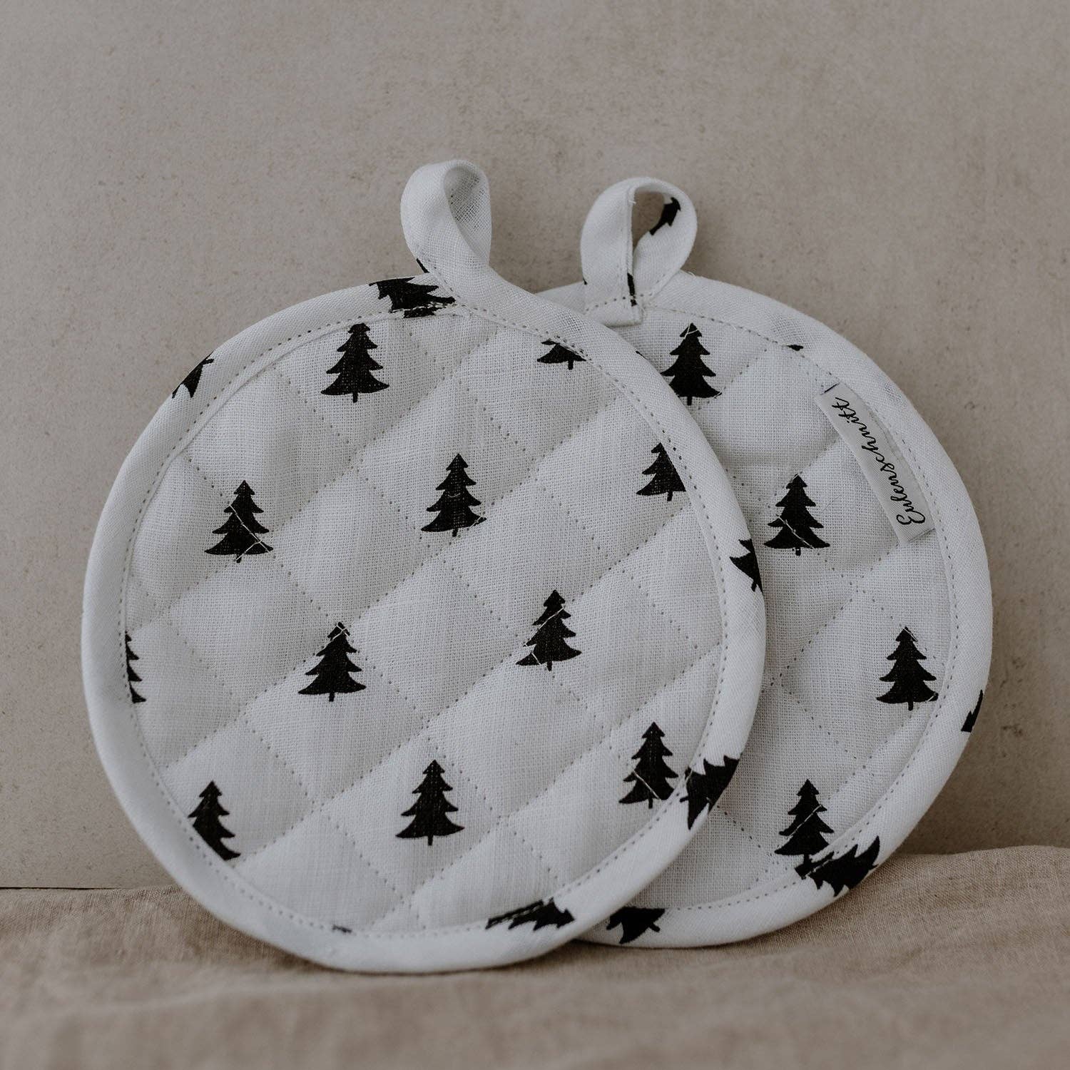 Eulenschnitt - Wholesale Oven Mitt/Pot Holder - potholder firs made of linen (= 5 pcs.)2