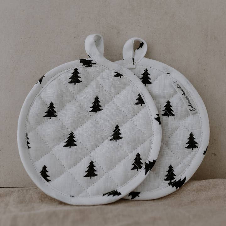 Eulenschnitt - Wholesale Oven Mitt/Pot Holder - potholder firs made of linen (= 5 pcs.)2