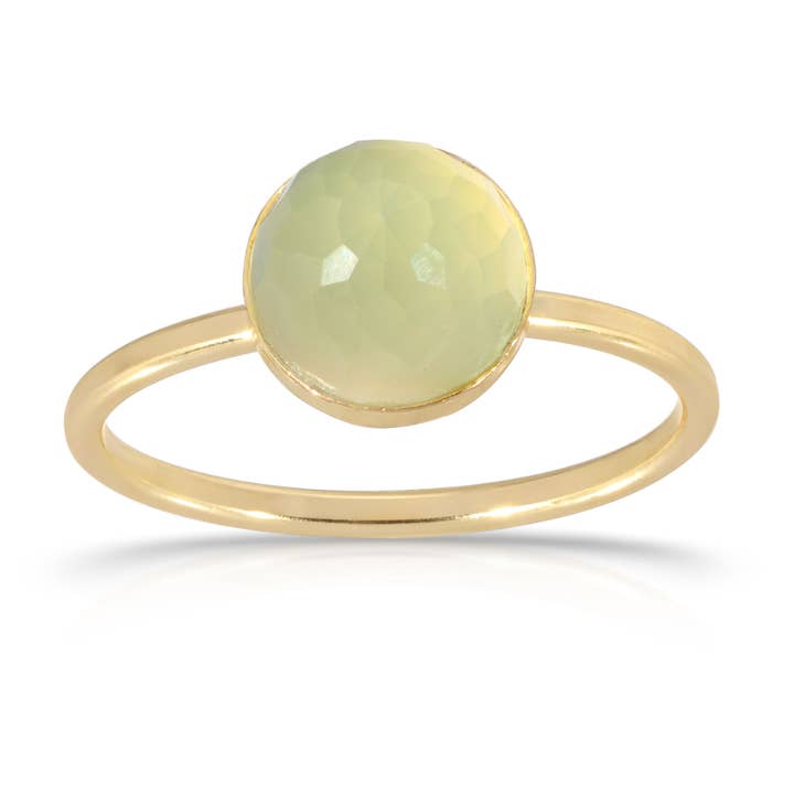 Heather Hawkins - Wholesale Single Stone/Solitaire Ring - Babe Dome Gemstone 8MM Ring - 14K Gold-filled