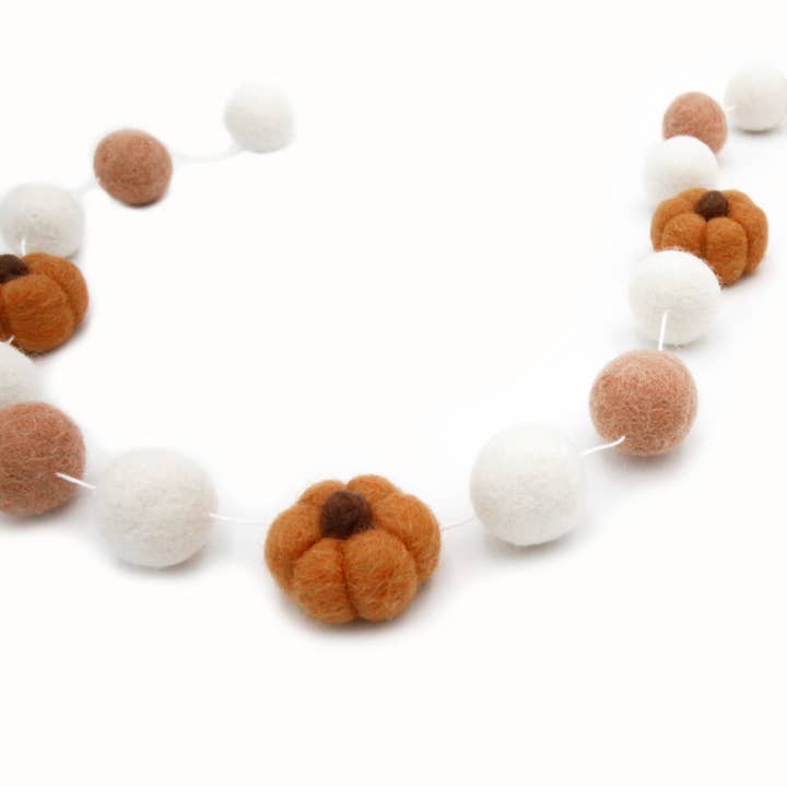 The Felt Pod - Wholesale Bunting/Garland - Fall Garland Pumpkin Felt Garland