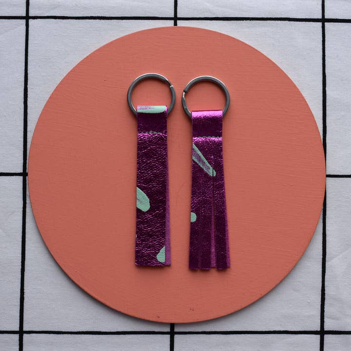 Jemma Marston - Wholesale Keychain - Women's - Hand Painted Leather Keyrings1