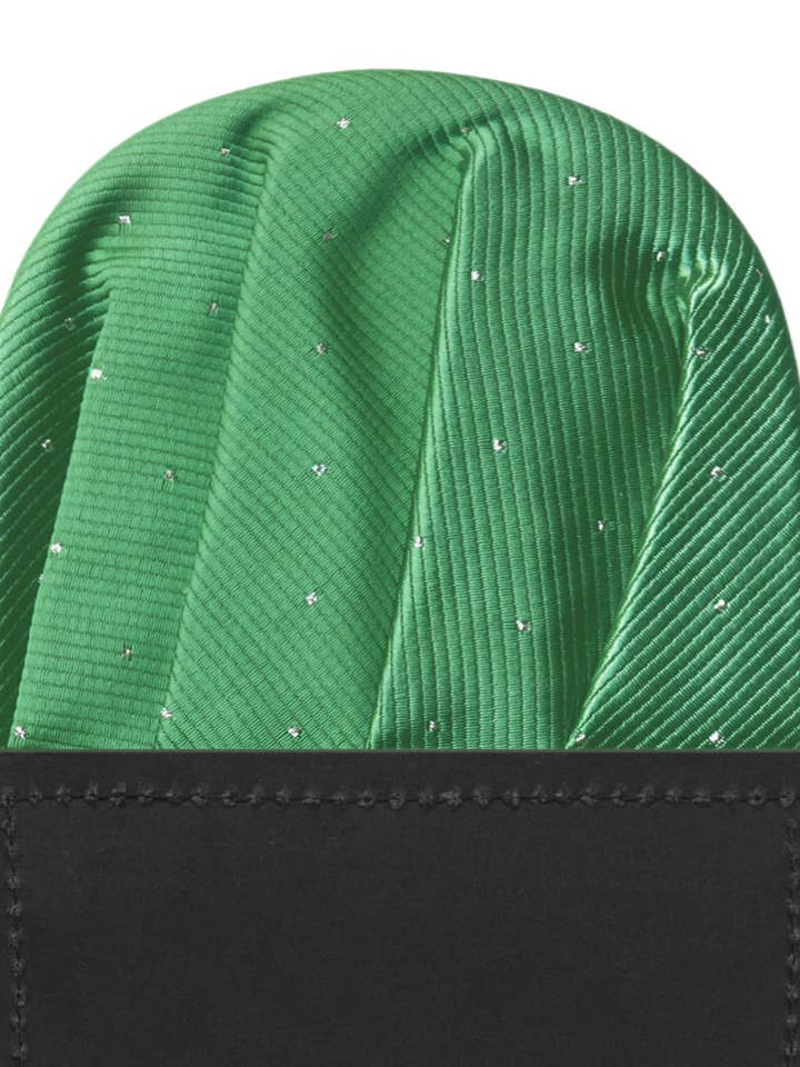 MOUCHOIR DE POCHE MICROTOPOS VERT ARGENTÉ EN CARTON pour la vente par Josvil