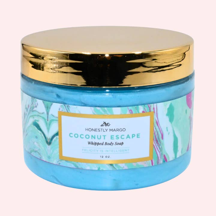 Coconut Escape Felicity Whipped Body Soap for wholesale by Honestly Margo