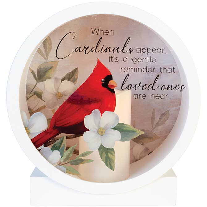 Lanterne Shadow Box « Les cardinaux apparaissent » pour la vente par Gift & Garden by Carson