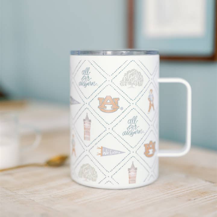 Gracefully Made Art - Wholesale Insulated Mug/Tumbler - Licensed 16 oz. Insulated Auburn University Mug3