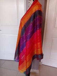 Treasure of ANDES - Wholesale Scarf - Unisex - Artisanal handmade Scarves, Cotton/Silk, Assorted colors 12