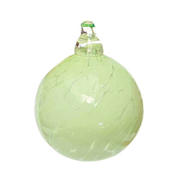 Handblown Lime Green Bauble for wholesale by Domenica Marland