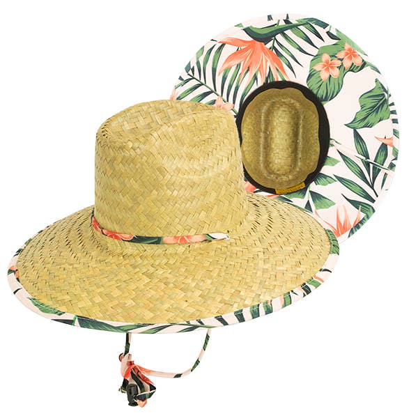 Kenny Green Leaf Underbrim Straw Lifeguard Hat for wholesale by Peter Grimm