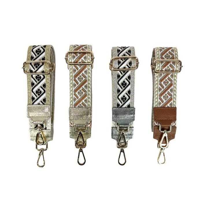 Chenson & Gorett - Wholesale Bag Strap - Women's - Bag Strap with Silver or Gold Clip, per pack1