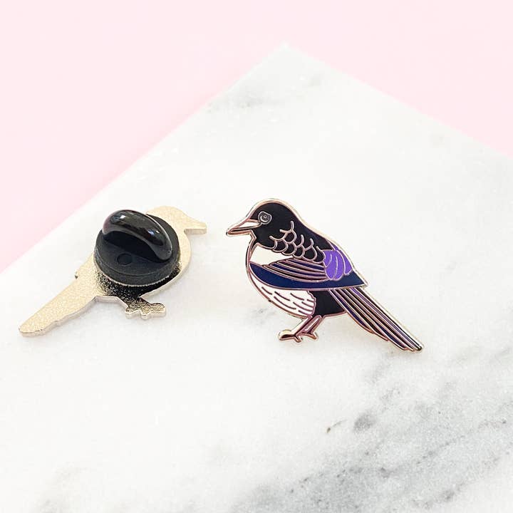 Sarah Frances - Wholesale Lapel Pin/Button - Magpie Enamel Pin2
