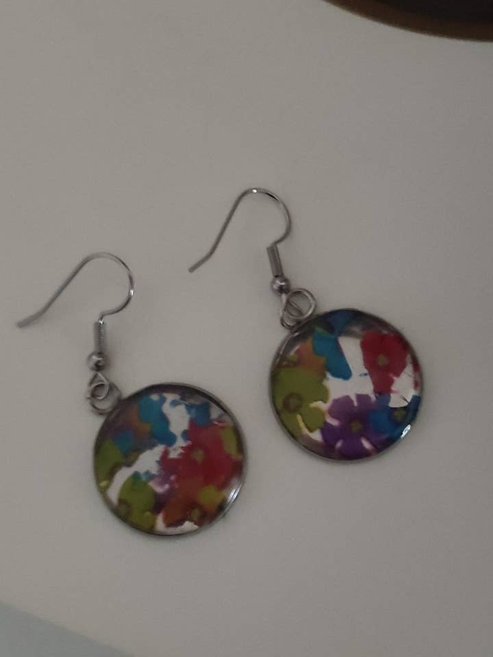 PARCHIS RESIN EARRINGS for wholesale by catsplatayresina