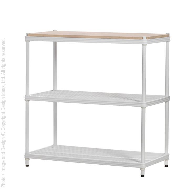 MeshWorks® utility unit (36 x 18 x 36 in.: wood top 3-tier) for wholesale by texxture & Design Ideas