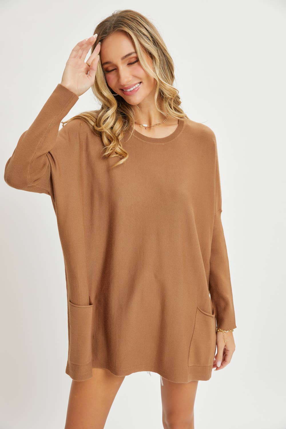 Sweet Lovely by Jen – wholesale Tunikatröja - Dam – OVERSIZE/LÖS PASSFORM TRÖJA MED RUND HALS48