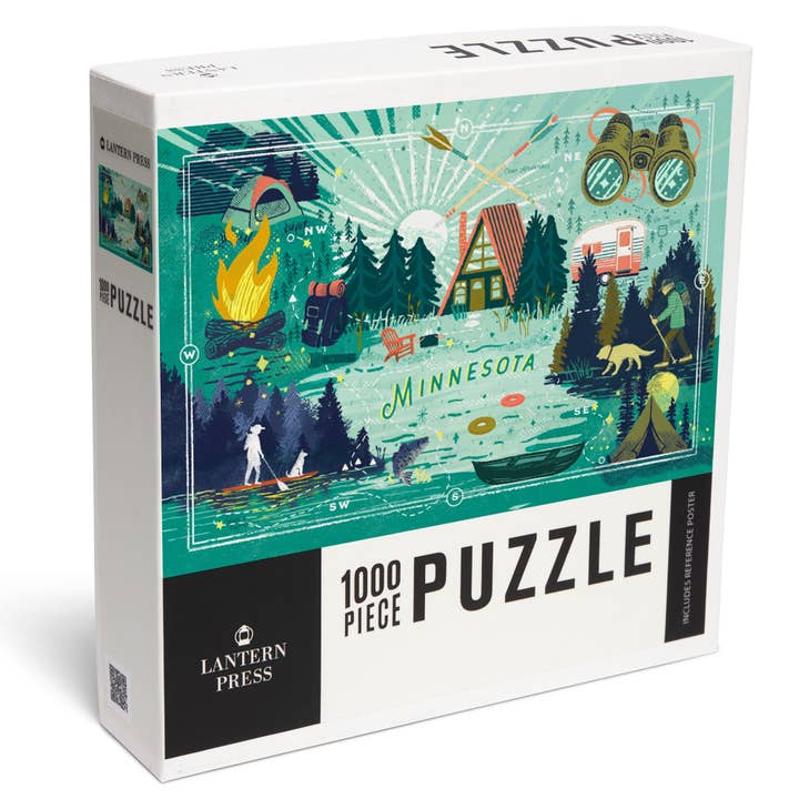 PUZZLE DE 1000 PIEZAS Minnesota, serie Lake Life, Lake Life para venta al por mayor de Lantern Press