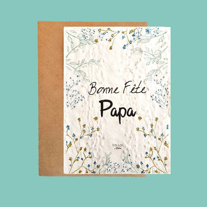 Carte à planter bonne fête Papa pour la vente par Iza lan Atelier