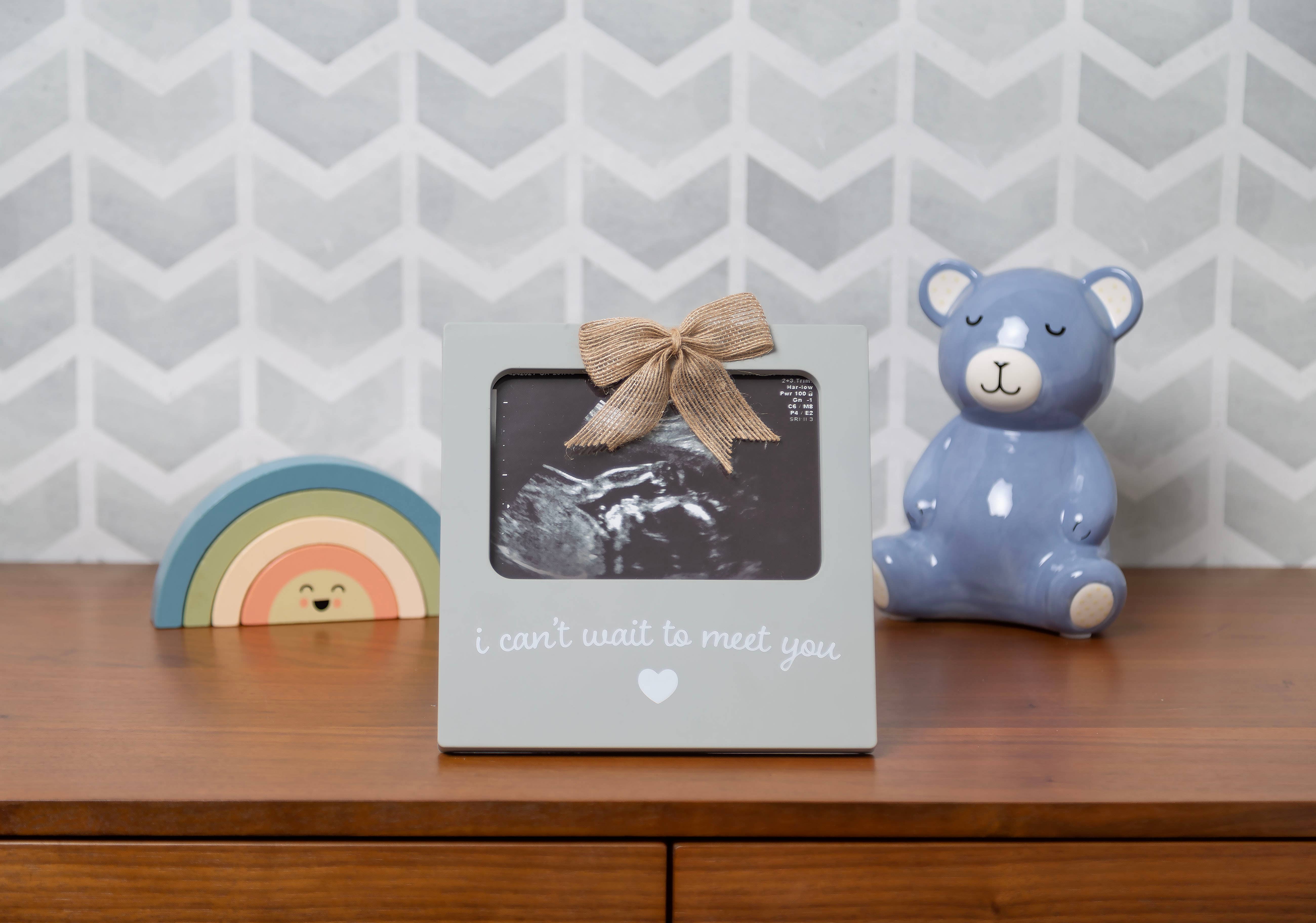Kate & Milo - Wholesale Picture Frame - Kids & Baby - Can’t Wait To Meet You Sonogram Frame, Gray4